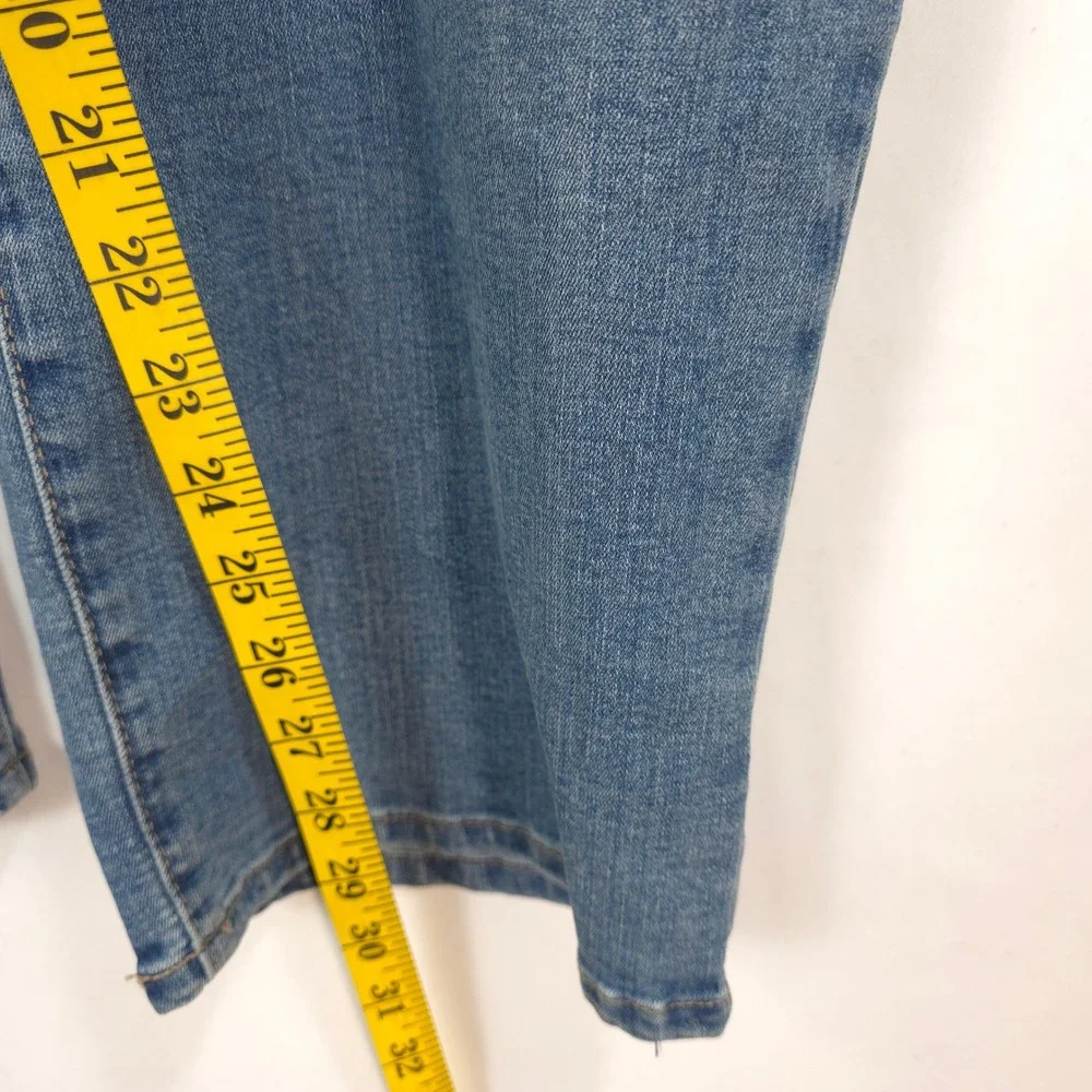 Lee Jeans Straight Leg Flex-Motion Mid Rise Blue Women 30W Petite Classic Casual